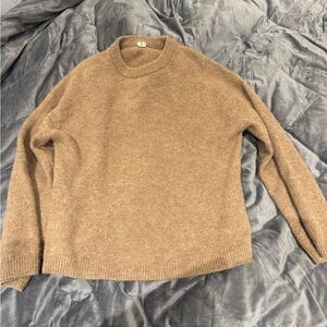 Arket tan alpaca wool oversized sweater